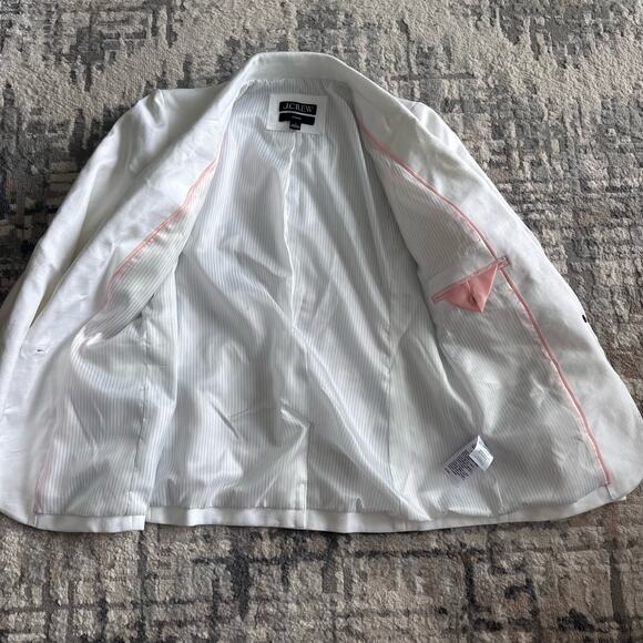 NEW J. Crew Parke Blazer in Stretch Linen Sz 2 White Structured - Picture 9 of 9